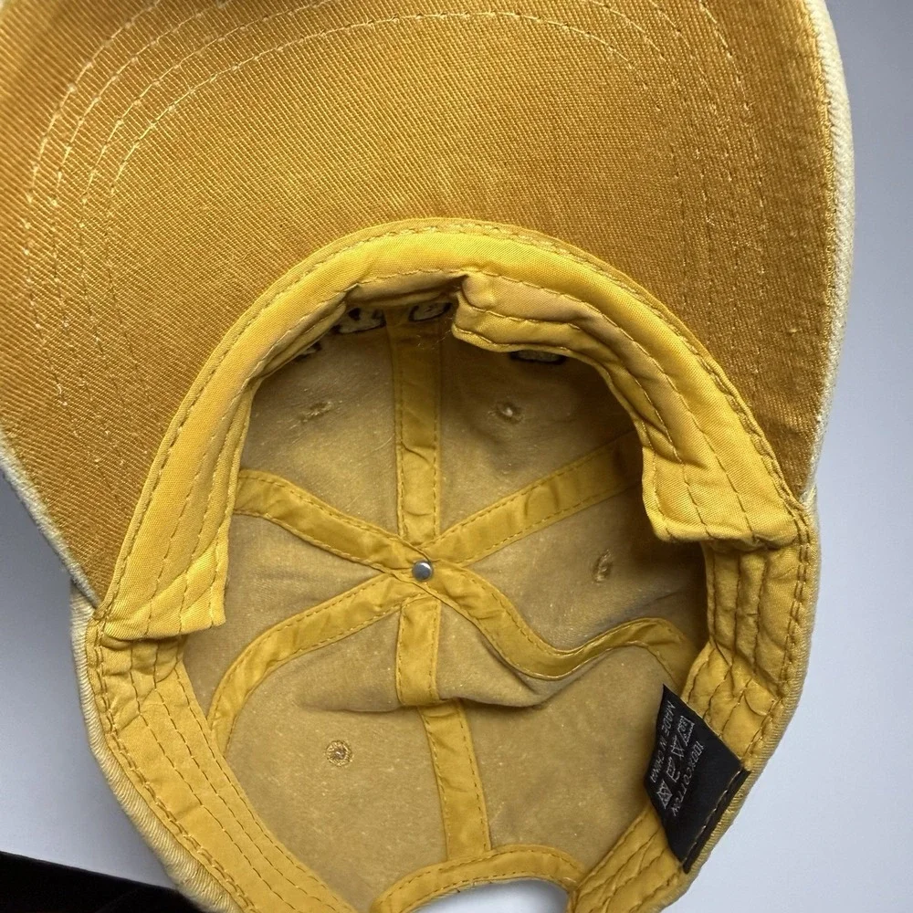 Mustard Yellow Washed Cotton Mama Chenille Letter Patch Baseball Cap Dad Hat